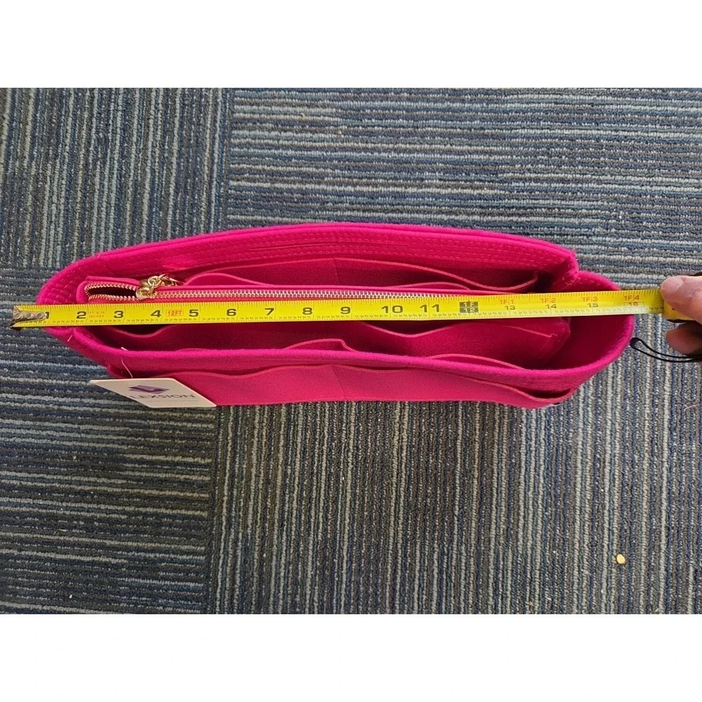 Lexsion Felt Purse Bag Organizer Insert With Zipper Fits Speedy & Neverfull NWT